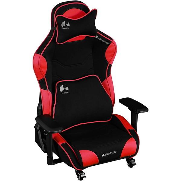 Bauhutte バウヒュッテ ゲーミング座椅子 GX-570-RD ポケットコイル内蔵 リクライニング 背面ポケット付き 取り外せるクッション レッド -メーカー直送- | Bauhutte