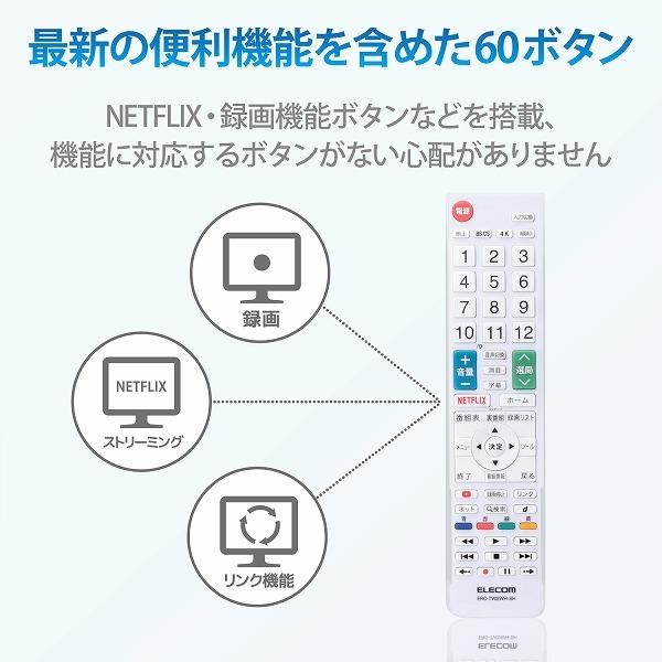 ELECOM エレコム ERC-TV02WH-SH 【キャンセル不可・北海道沖縄離島配送不可】 -お取り寄せ品- | ELECOM | 03
