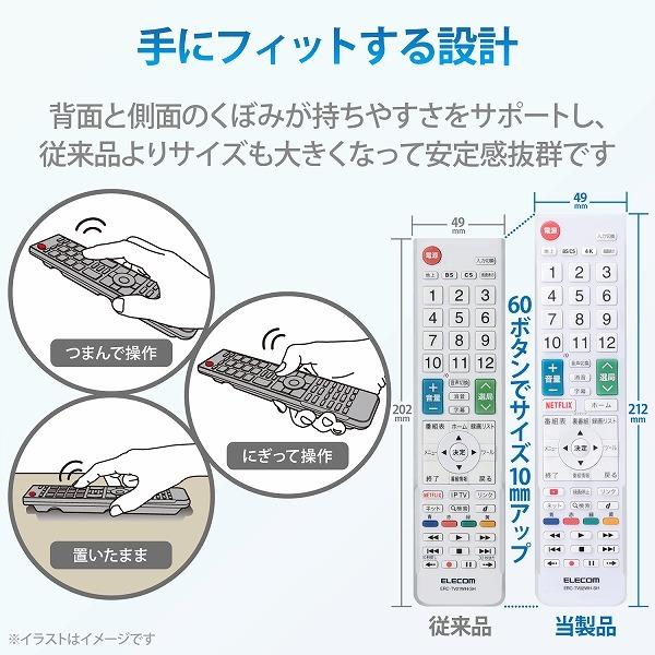 ELECOM エレコム ERC-TV02WH-SH 【キャンセル不可・北海道沖縄離島配送不可】 -お取り寄せ品- | ELECOM | 04