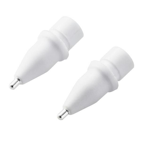 ELECOM エレコム P-TIPAP01 Apple Pencil ペン先 交換 極細 1mm 金属製 2個セット ホワイト -お取り寄せ品- | ELECOM