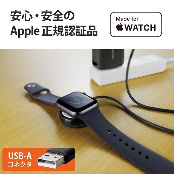 ELECOM エレコム MPA-AWAS20BK Apple Watch アップルウォッチ 充電器 ケーブル 2m Apple正規認証品 ブラック -お取り寄せ品- | ELECOM | 01
