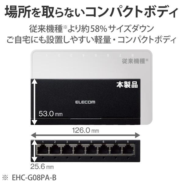 ELECOM エレコム EHC-G08MA-B -お取り寄せ品- | ELECOM | 02