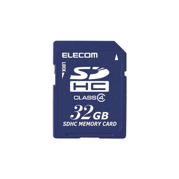 ELECOM エレコム MF-HCSD032GC4A SD カード 32GB Class4 一眼レフ 写真 動画 -お取り寄せ品- | ELECOM