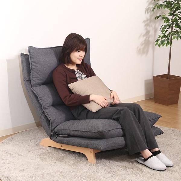 不二貿易 ダブルクッション座椅子 フィット2 1P DGY XY-CR-532