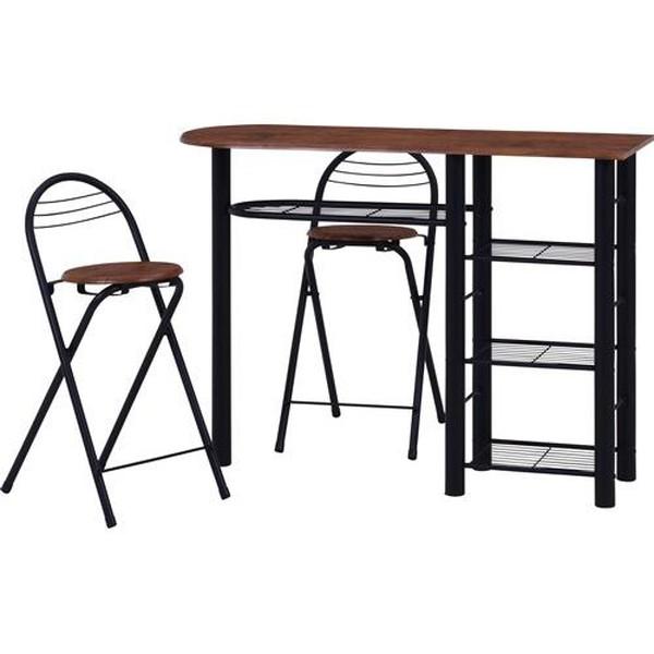 不二貿易 カウンターテーブルチェアセット3点BR 95247 TH3043-1 19363 【代引・日時指定・キャンセル不可・北海道沖縄離島配送不可】-お取リ寄せ- | 不二貿易
