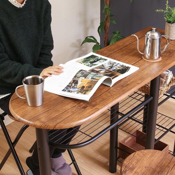 不二貿易 カウンターテーブルチェアセット3点BR 95247 TH3043-1 19363 【代引・日時指定・キャンセル不可・北海道沖縄離島配送不可】-お取リ寄せ- | 不二貿易 | 02