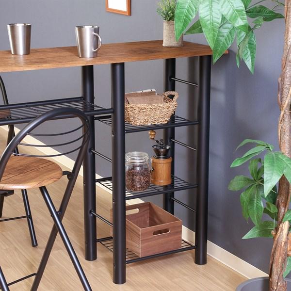 不二貿易 カウンターテーブルチェアセット3点BR 95247 TH3043-1 19363 【代引・日時指定・キャンセル不可・北海道沖縄離島配送不可】-お取リ寄せ- | 不二貿易 | 04