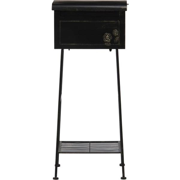 不二貿易 ガーデンポスト(オブジェ) ローズ ブラック 横型  35500 【代引・日時指定・キャンセル不可・北海道沖縄離島配送不可】-お取リ寄せ- | 不二貿易 | 01