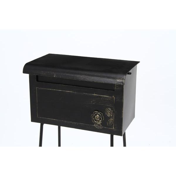 不二貿易 ガーデンポスト(オブジェ) ローズ ブラック 横型  35500 【代引・日時指定・キャンセル不可・北海道沖縄離島配送不可】-お取リ寄せ- | 不二貿易 | 05