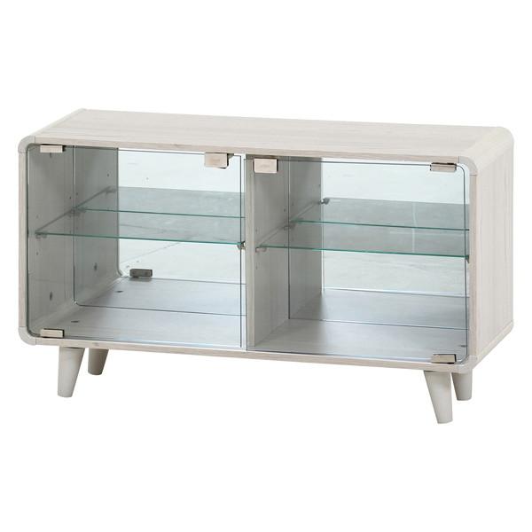 不二貿易 コレクションシェルフ クレール ワイド ホワイトウォッシュ 商品CD52296 【代引・日時指定・キャンセル不可・北海道沖縄離島配送不可】 -お取リ寄せ- | 不二貿易