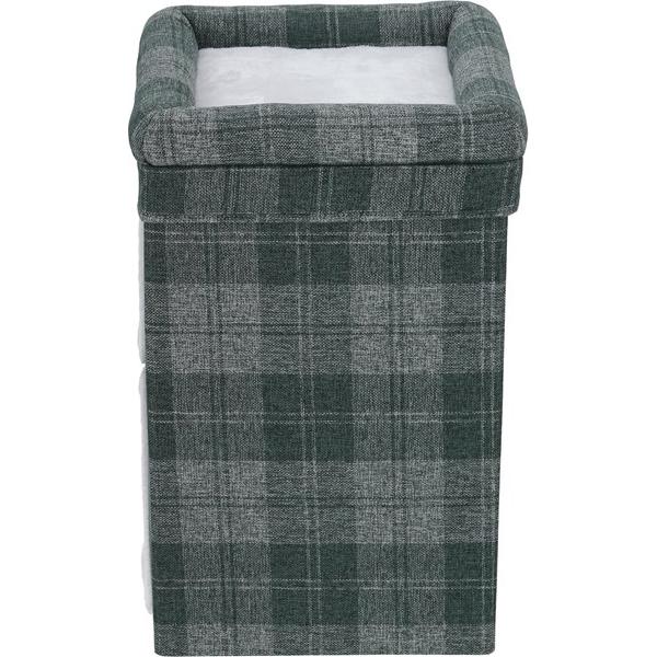 不二貿易 ペットハウス 2ルーム ルーフベッド付 グレーチェック RU0328-4 53720 【代引・日時指定・キャンセル不可・北海道沖縄離島配送不可】-お取リ寄せ- | 不二貿易 | 08