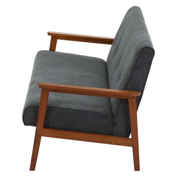 厚手ファブリックソファ ミート 3P グレー 不二貿易 厚手ファブリックソファ ミート 3P GY 商品CD71736