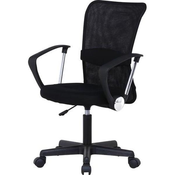 不二貿易 メッシュバックチェアー ハンター 肘付 BK H-298FA BK 90870 【代引・日時指定・キャンセル不可・北海道沖縄離島配送不可】-お取リ寄せ- | 不二貿易