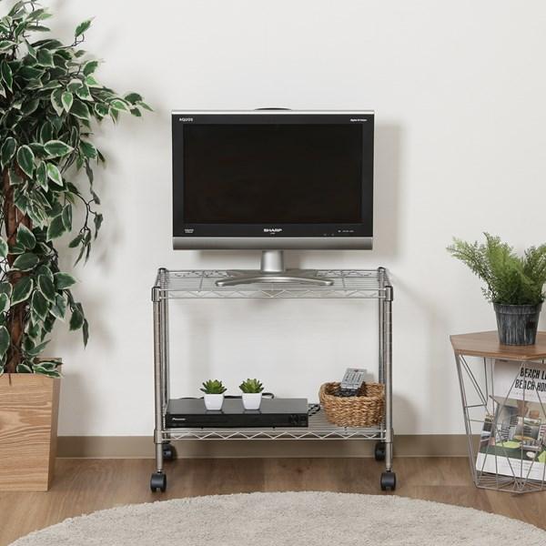 不二貿易 メタルTVラック2段 MTV-2CR MTV-2CR 91783 【代引・日時指定・キャンセル不可・北海道沖縄離島配送不可】-お取リ寄せ- | 不二貿易 | 02