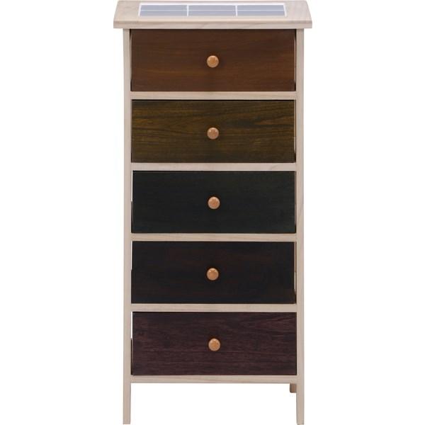 不二貿易 桐製 マルチカラフル5段ボックス シンクエ 2 COLOR HF05-004 39625 【代引・日時指定・キャンセル不可・北海道沖縄離島配送不可】-お取リ寄せ- | 不二貿易 | 07