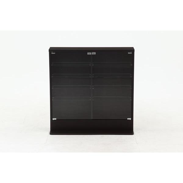 ガラスコレクションケース ロータイプ 浅型 BK  96070 【代引・日時指定・キャンセル不可・北海道沖縄離島配送不可】-お取リ寄せ- 【モマン】