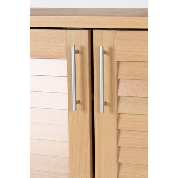 不二貿易 ルーバーシューズボックス ワイド ナチュラル  96564 【代引・日時指定・キャンセル不可・北海道沖縄離島配送不可】-お取リ寄せ- | 不二貿易 | 06