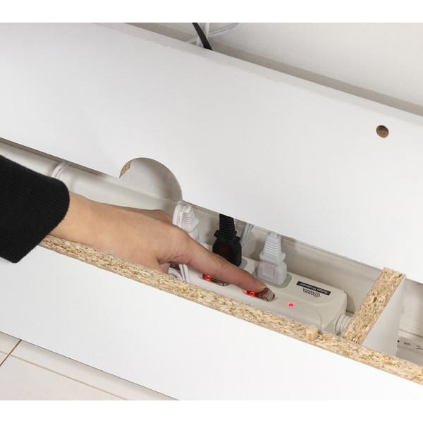 クロシオ 配線収納デスク フットレスト付 25218 【代引・日時指定・キャンセル不可・北海道沖縄離島配送不可】 -お取り寄せ- | クロシオ | 04