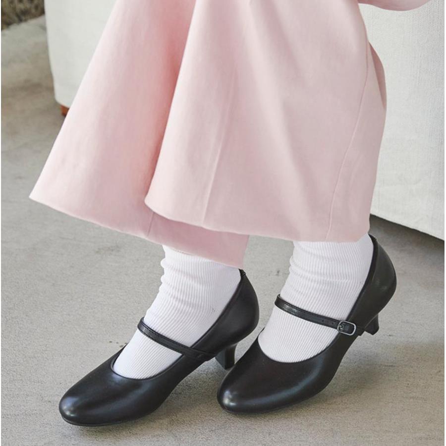 アシックス商事 Lady woker(レディワーカー) 5cmヒール ラウンドトゥ ストラップパンプス LO-17070 レディース ブラック 22.5cm -お取り寄せ品- |  | 06