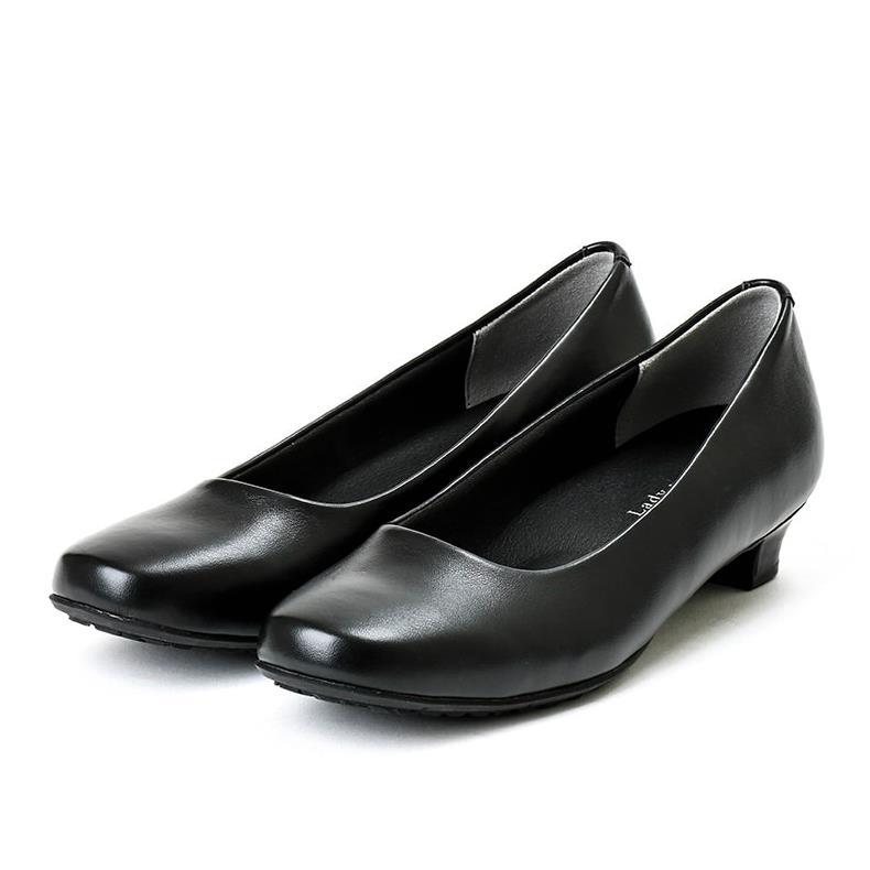 アシックス商事 Lady woker(レディワーカー) 3cmヒール プレーンパンプス LO-17130 レディース ブラック 24.0cm -お取り寄せ品- | 