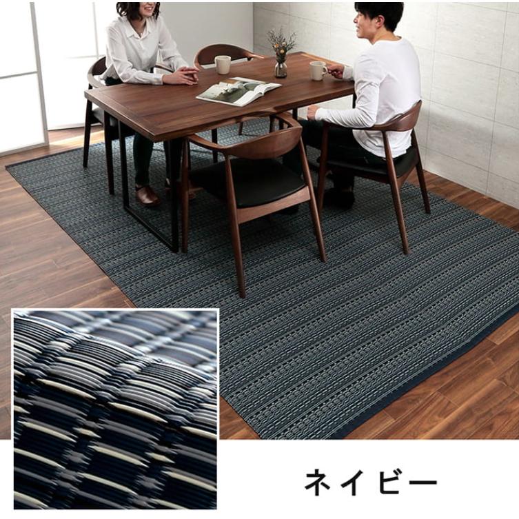 イケヒコ 洗える PPカーペット アウトドア ペット ネイビー 江戸間10畳(約435×352cm) シンプル ネイビー 2126509 -お取り寄せ品-