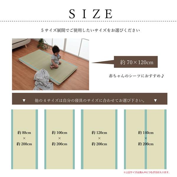 イケヒコ 国産 い草 敷きパッド さらさら 涼しい 消臭 四隅バンド付き ダブル 約140×200cm シンプル 7435349  -お取り寄せ品- | イケヒコ | 05