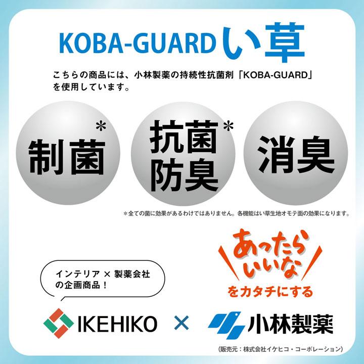 イケヒコ い草 上敷き カーペット 制菌 抗菌防臭 消臭 小林製薬KOBA-GUARD 江戸間2畳(約176×176cm) シンプル 1329702  -お取り寄せ品- | イケヒコ | 01