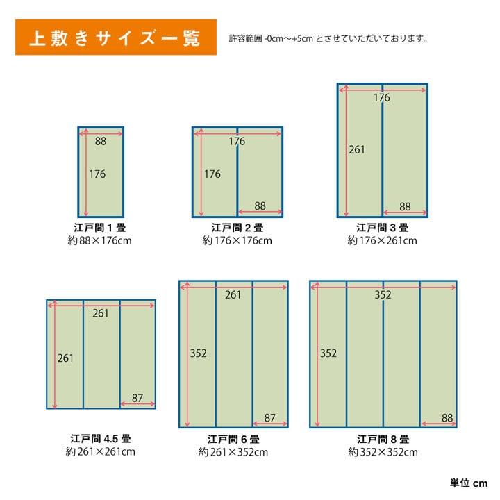 イケヒコ い草 上敷き カーペット 制菌 抗菌防臭 消臭 小林製薬KOBA-GUARD 江戸間2畳(約176×176cm) シンプル 1329702  -お取り寄せ品- | イケヒコ | 04