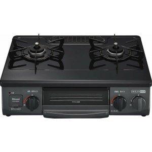 リンナイ 早割クーポン ガステーブル 56cm幅 右大バーナー Lpガス お取り寄せ品 ブラック Kg34nbkr Lp