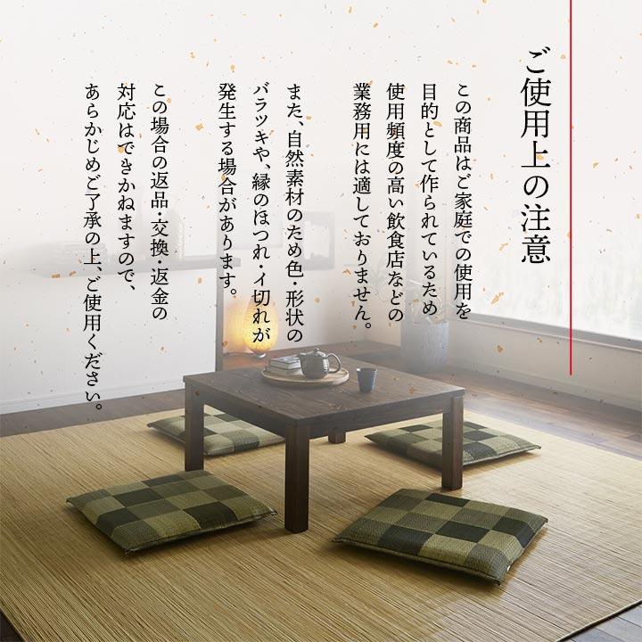 イケヒコ 純国産 織込千鳥 い草座布団 「ブロック 2枚組」 ブラウン 約55×55cm×2P シンプル ブラウン 3128010  -お取り寄せ品- | イケヒコ | 08