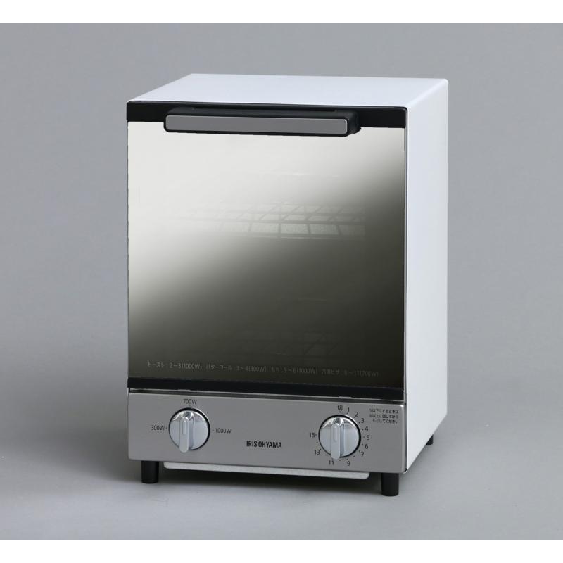 アイリスオーヤマ ミラーオーブントースター縦型 MOT-012 ホワイト 0501-4967576211284-ds -お取り寄せ品- | IRIS OHYAMA