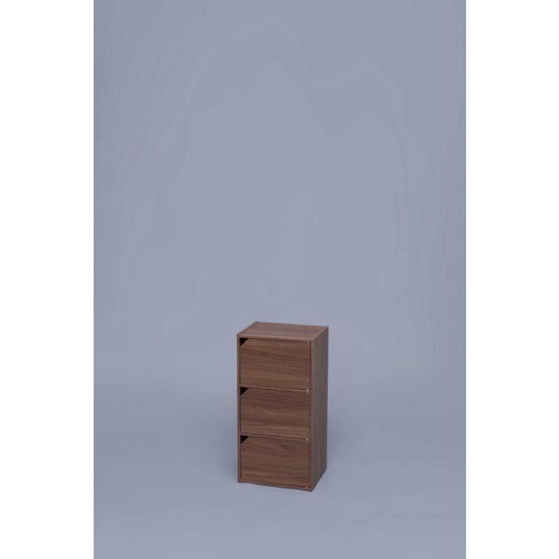 アイリスオーヤマ モジュールボックス扉付 MDB-3D ウォールナット 0501-4967576340960-ds -お取り寄せ品- | IRIS OHYAMA