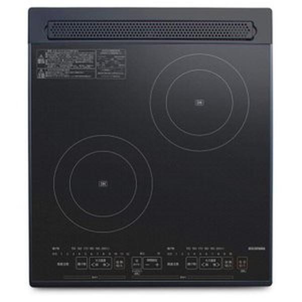 アイリスオーヤマ 200V 2口ビルトインIHクッキングヒーター PIH-D4522-B ブラック 0501-4967576526906-ds -お取り寄せ品-