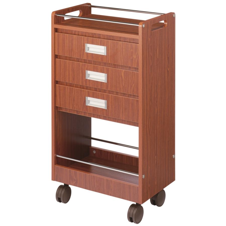 西村製作所 ワームスＣ３４２引き出しワゴン ウォールナット 【メーカー直送のため代引・日時指定・北海道沖縄離島配送不可】 | 西村製作所