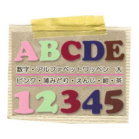 フェルトアルファベット・数字ワッペン 大 ・ 文字ワッペン 入園