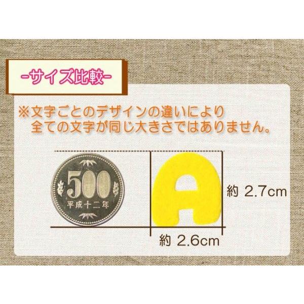 フェルトアルファベット・数字ワッペン 小 ・ 文字ワッペン 入園入学