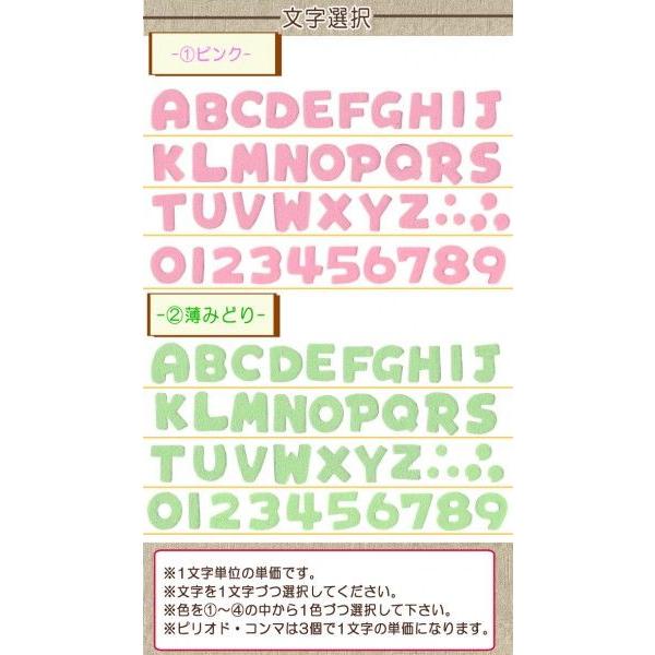 フェルトアルファベット・数字ワッペン 小 ・ 文字ワッペン 入園