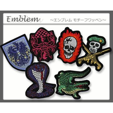 エンブレムワッペン Cool 刺繍 ワッペン エンブレム スカル 蛇 ワニ クロコダイル かっこいい 腕章 おしゃれ アイロン接着対応 Emb Cool K おともだちの広場 ヤフー店 通販 Yahoo ショッピング
