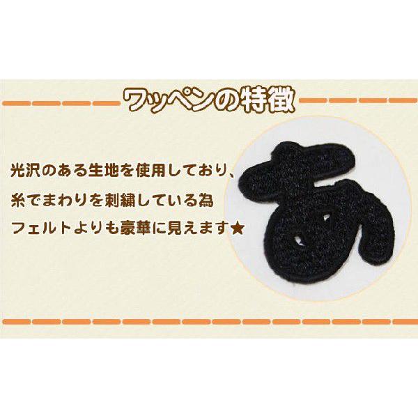 期間限定セール！在庫整理50％OFF】刺繍ひらがなワッペン 黒色 「あ