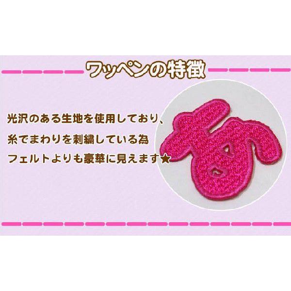 期間限定セール！在庫整理50％OFF】刺繍ひらがなワッペン 濃いピンク
