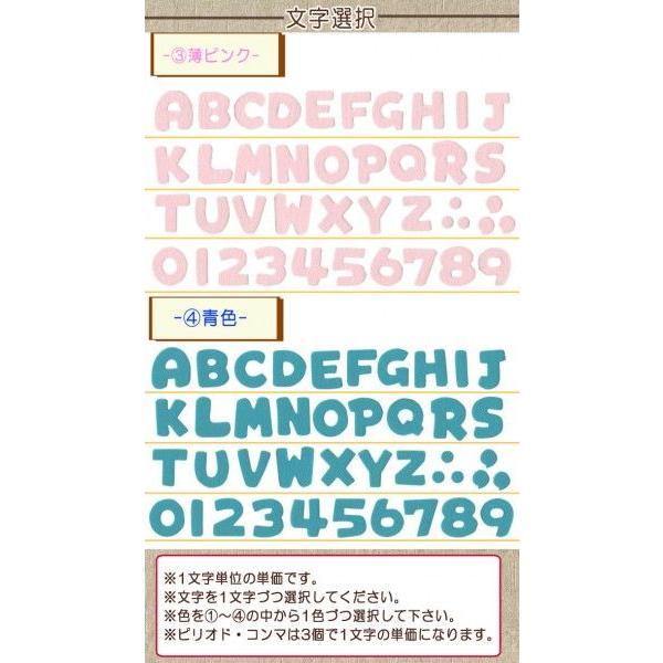 フェルトアルファベット・数字ワッペン 小 ・ 文字ワッペン 入園入学