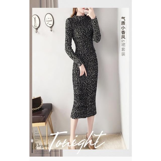 春新作ツイード ワンピース ロング ワンピ ハイネック ツイードワンピース 上品ワンピース エレガント ロング 膝下丈 Www Wearefromdust Org