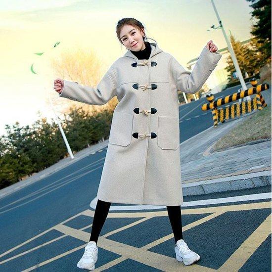 ダッフルコート レディース ゆったり 無地 白 アウター 冬 ロングコート フード付き 大人カジュアル コート ミディアム ポケット 長袖 お洒落 Af4511 Raxia Yahoo 店 通販 Yahoo ショッピング