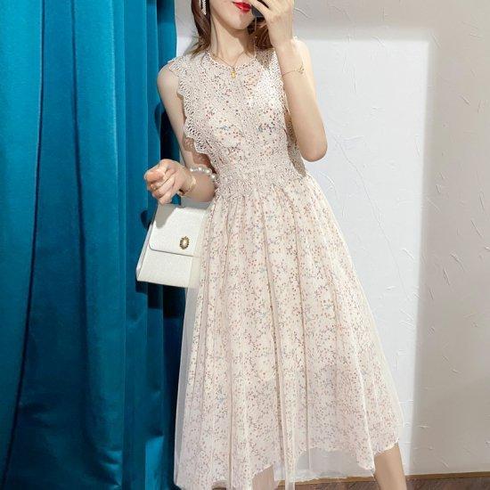 人気ブランド レディース ワンピース おしゃれ きれいめ かわいい レース ノースリーブ フェミニン スプリングワンピース 春服 大人ワンピース春 ロング 花柄 ワンピース サイズ M Www Dokan Uk