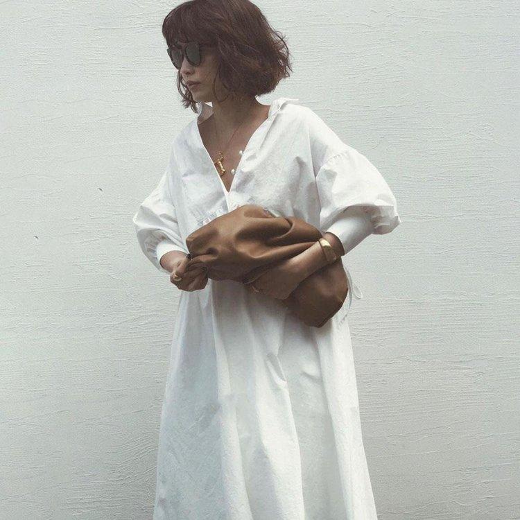 正式的 ロングワンピース レディース 夏 白 ロング シャツワンピース Vネック ナチュラル かわいい ボリューム袖 無地 おしゃれ きれいめ コットン ワンピース Www We Job Com