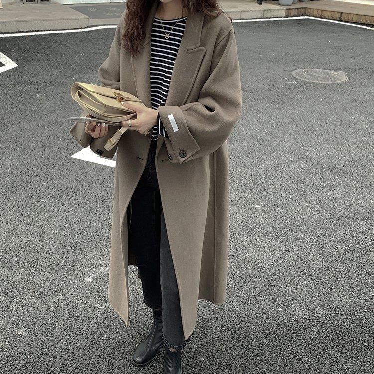 超安い品質 ロングコート ガウンコート 秋冬 黒 ベージュ コート ロング チェスターコート レディース チェスターコート オーバーシルエット ゆったり 上品 大人 通学 通勤 チェスターコート サイズ S Oroagri Eu