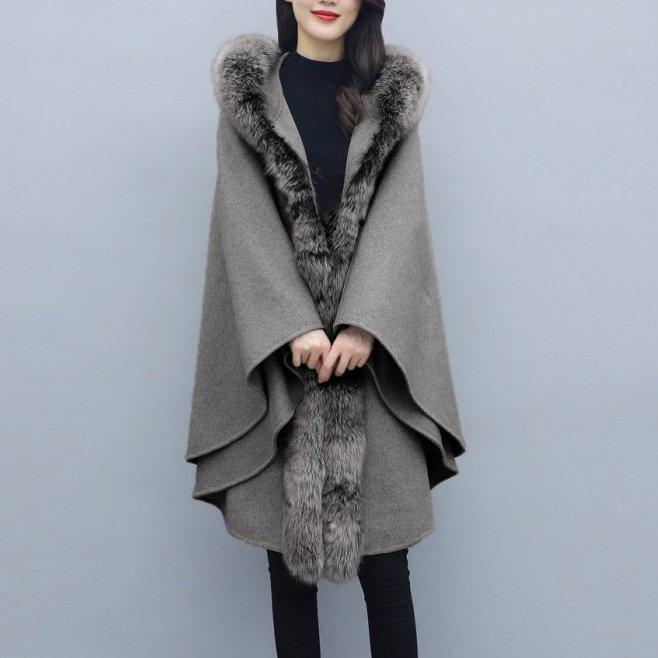 激安通販新作 レディース ケープコート 大きいサイズ ファー コート ポンチョ ケープ マント コート ケープ ロング マントコート きれいめ 上品 レディース ミディアムコート コート アウター
