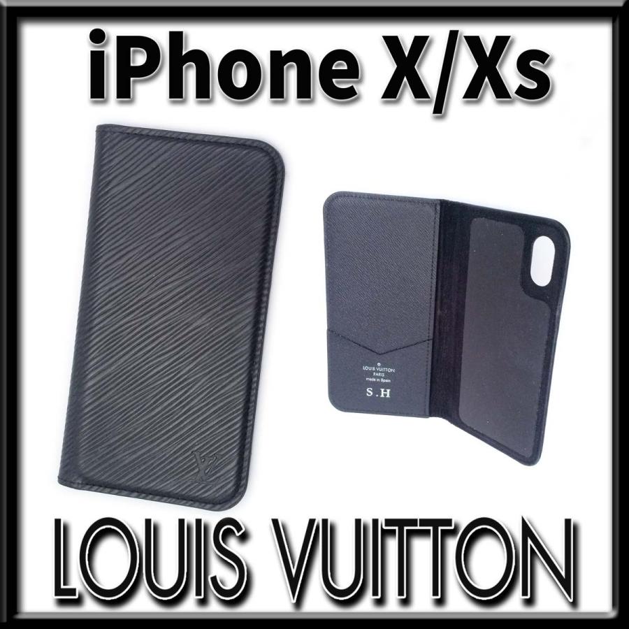 LOUIS VUITTON 【美品】ルイヴィトン エピ 黒 フォリオ アイフォン  
