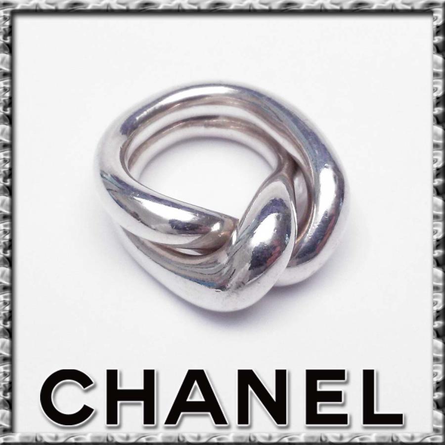 CHANEL 【美品】シャネル 2重リング Wリング Ag925 シルバー 実測 