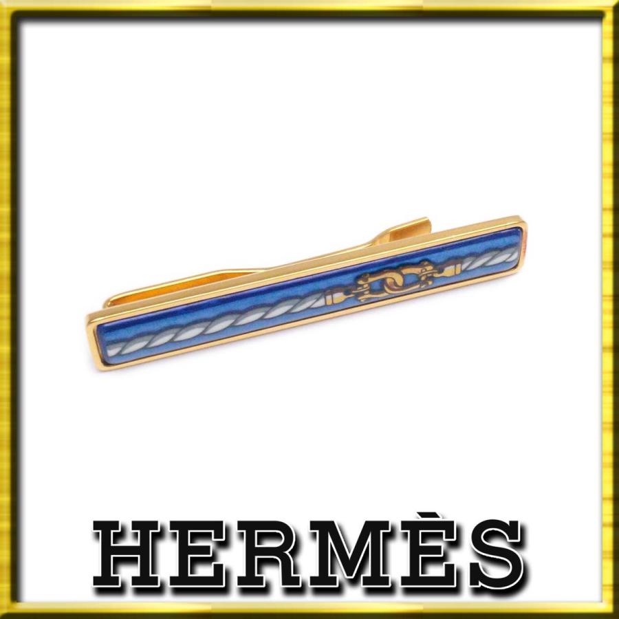 HERMES（エルメス） 【美品】エルメス タイピン 七宝焼きブルー 